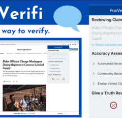 Introducing PoxVerifi: An Online Fact-Checking Tool for Monkeypox News