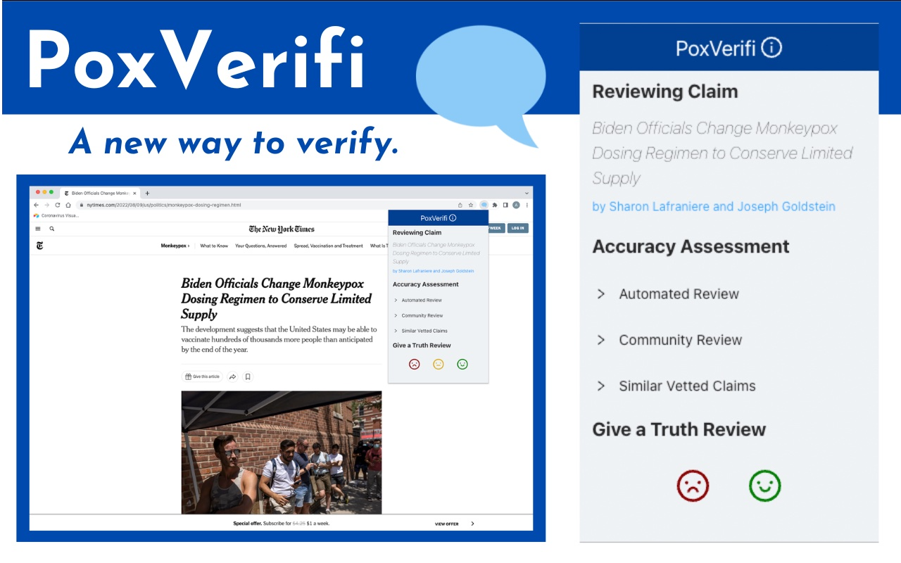 Introducing PoxVerifi: An Online Fact-Checking Tool for Monkeypox News